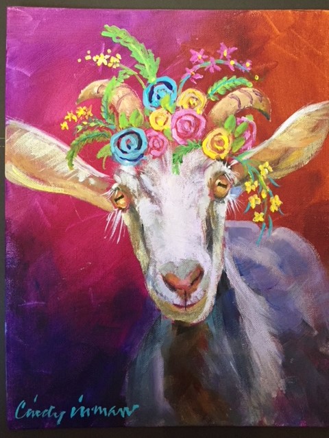 Whet Your Palette Boho Goat Artist Cindy Inman Event Photo